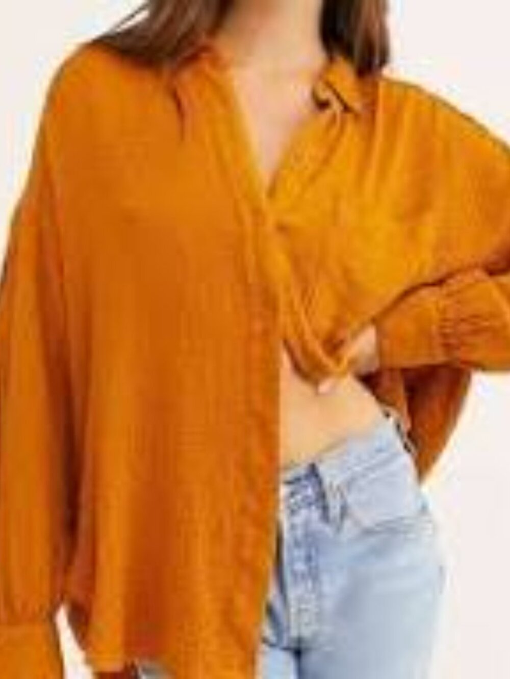 Free People We The Free Hidden Valley Button Down Top in Autumn Pearl NWT Boho